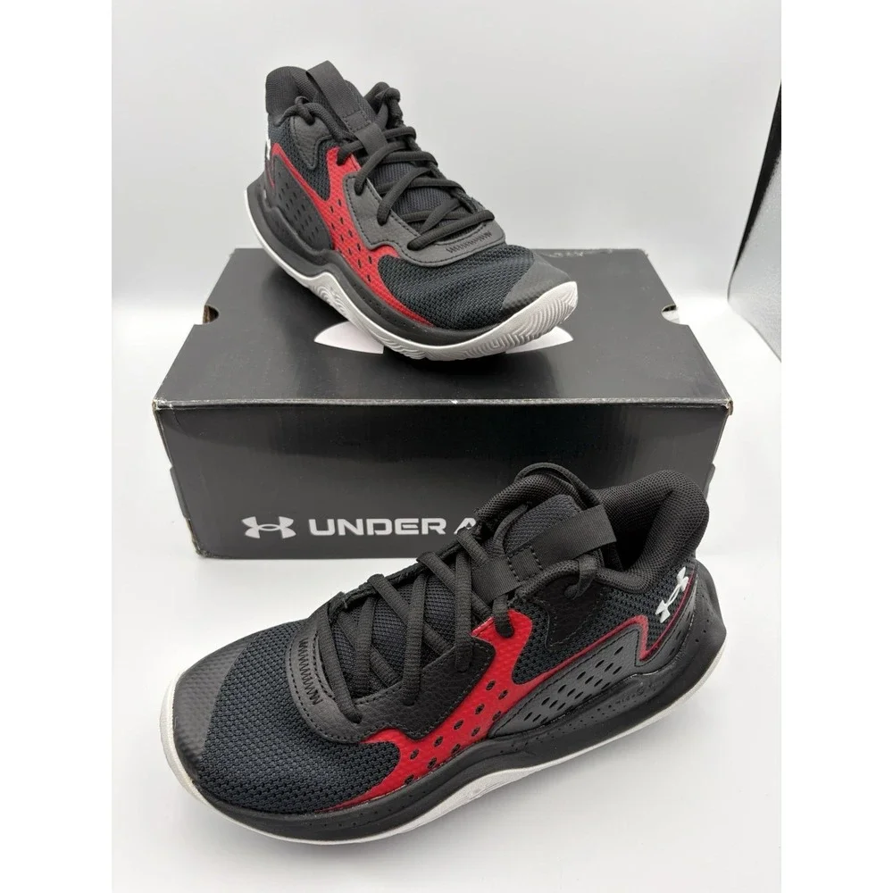 Under Armor GS Jet '23 Shoes Black Red white 5 Youth